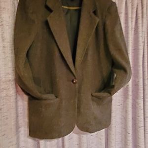 Sag Harbor VTG charcoal grey lined 1 button Blazer